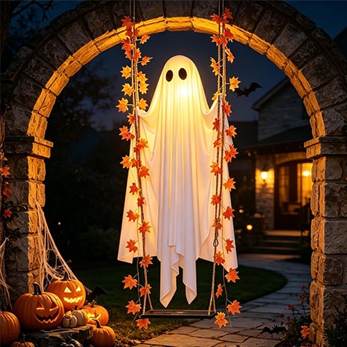 GhostGlimmer – Light-Up Swinging Halloween Decoration