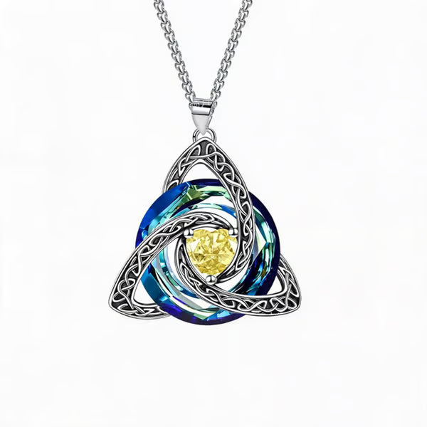 CeltaraBloom – 12-Month Celtic Birthstone Necklace