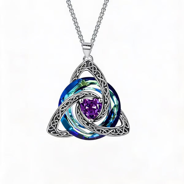 CeltaraBloom – 12-Month Celtic Birthstone Necklace